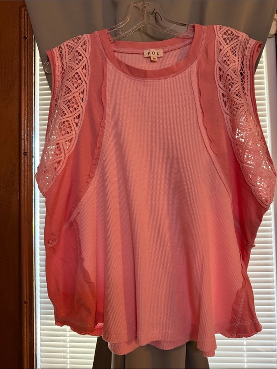 Tops - NWOT top by POL size medium. Lacey and beautiful light pink.